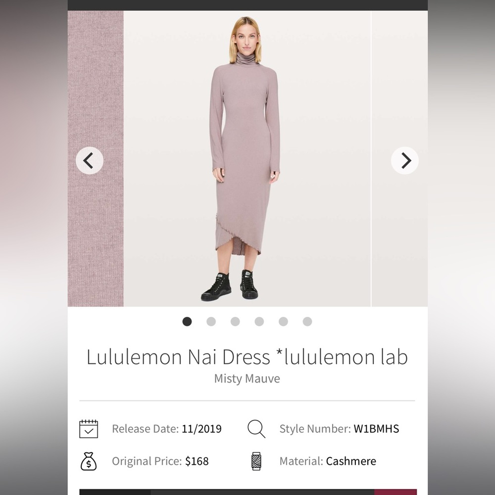 Lululemon The Lab turtle neck maxi l/s dress sz 2